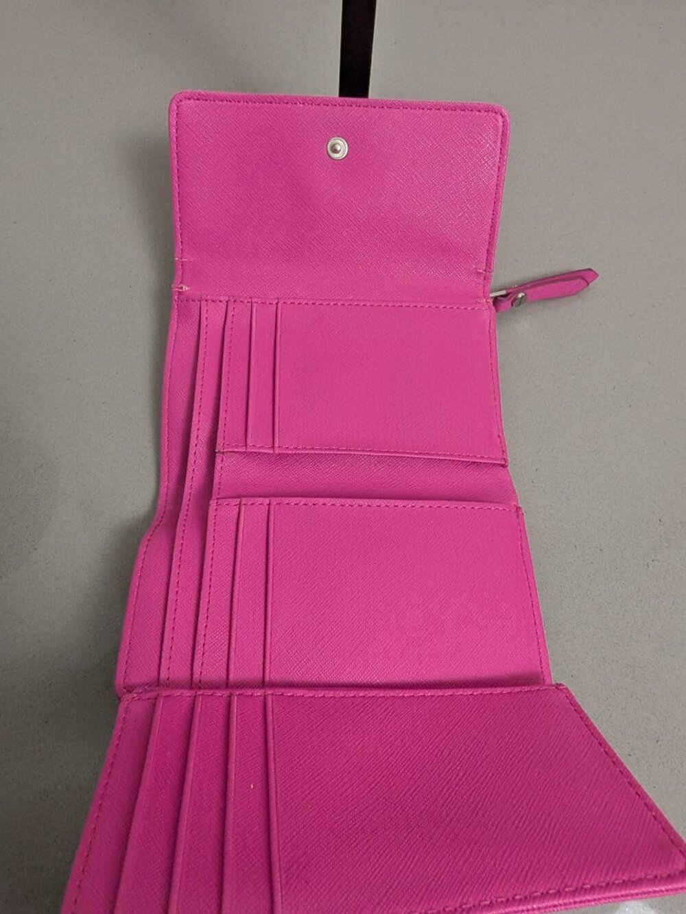 Pink Leather Fossil Trifold Wallet Womens - Picture 8 of 13